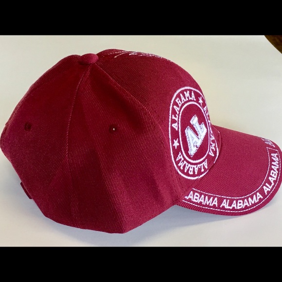 Alabama Football Adjustable Cap Hat Red White SEC - Picture 7 of 8